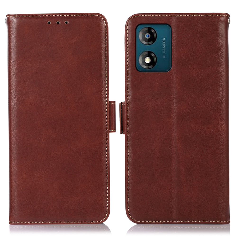 Anti-drop Phone Cover For Motorola Moto E13 4G RFID Blocking Phone Case Genuine Cowhide Leather Magnetic Flip Case Wallet Stand Anti-drop Phone Cover For Motorola Moto E13 4G RFID Blocking Phone Case Genuine Cowhide Leather Magnetic Flip Case Wallet Stand